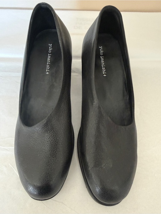 Yuko Imanishi Shoes - Yuko Imanishi+ Black Leather Block Heel Pumps EU 37 Minimalist Comfort
